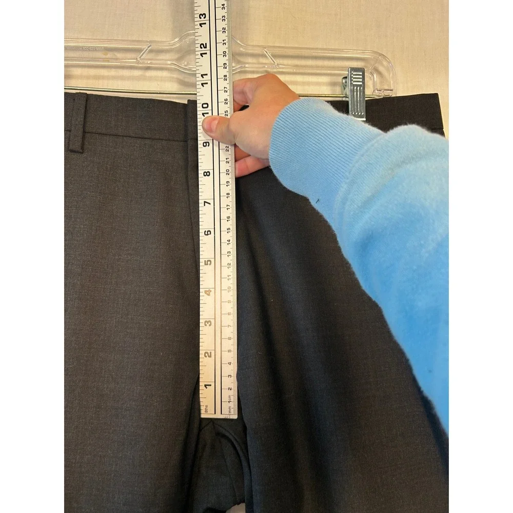 Banana Republic Mens Charcoal Grey Tailored Slim Fit Dress Pants 33x32 RN54023